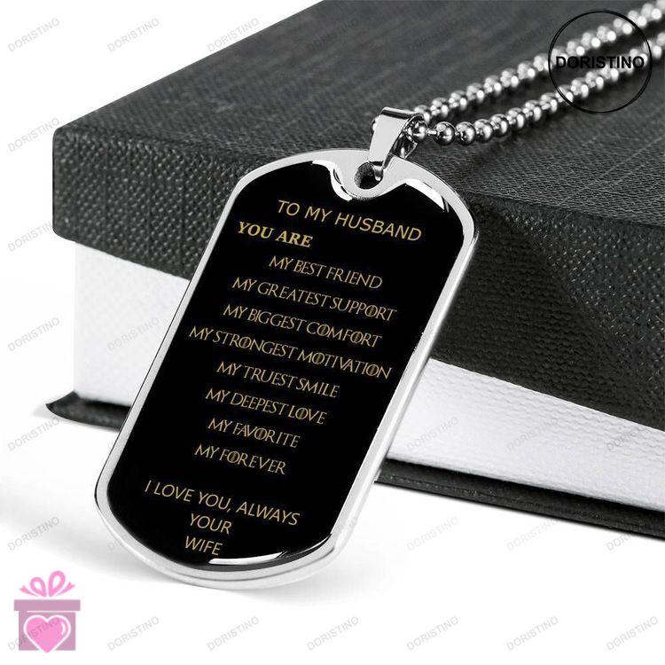 Custom Picture Dog Tag My Forever  Dog Tag Military Chain Necklace Custom Picture Engraved Doristino Limited Edition Necklace